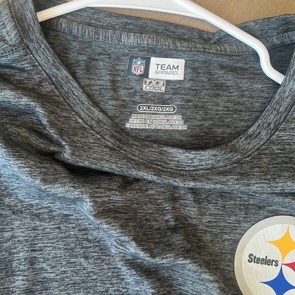 Pittsburgh Steelers XXL T-shirt Gray Logo EUC Short Sleeve Football Sports - Picture 13 of 16